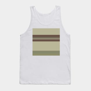 A particular blend of Quincy, Grey Brown, Brown Grey, Sage and Artichoke stripes. Tank Top